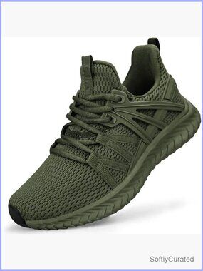Lightweight Slip On Walking Sneakers Breathable Knit Casual Gym Travel Shoes